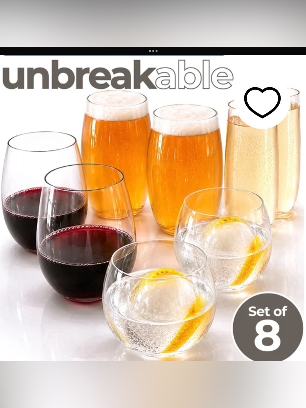 New in Bag ‘Rowdy Crowd’ Unbreakable Tristan Plastic Cocktail Glasses (8)